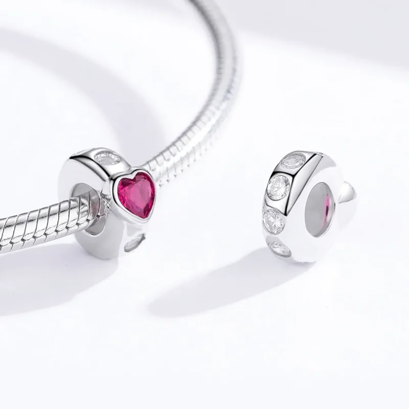 (kép) PANDORA típusú fényes szerelem spacer charm - BSC123 - Megtekintés 3