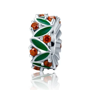 (kép) PANDORA típusú karácsonyfa levelek spacer charm - SCC317