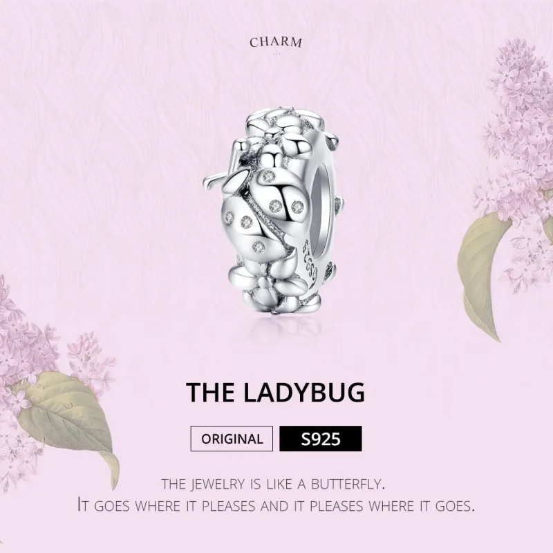 (kép) PANDORA típusú katicabogár spacer charm - BSC112 - Megtekintés 5