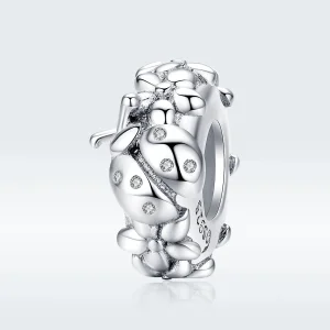 (kép) PANDORA típusú katicabogár spacer charm - BSC112