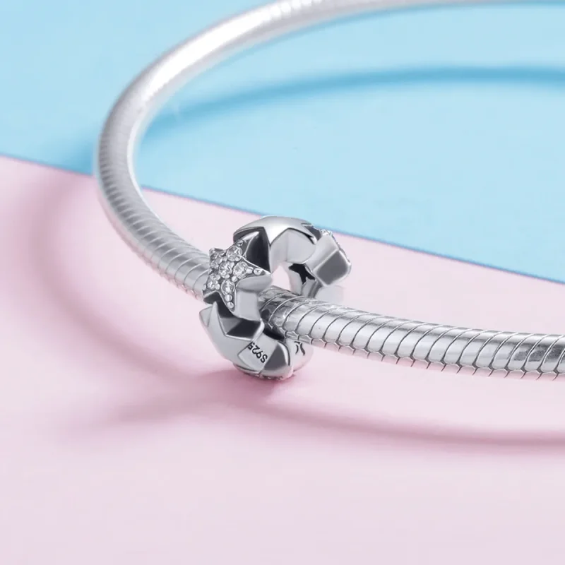 (kép) PANDORA típusú kis csillagok spacer charm - SCC929 - Megtekintés 4