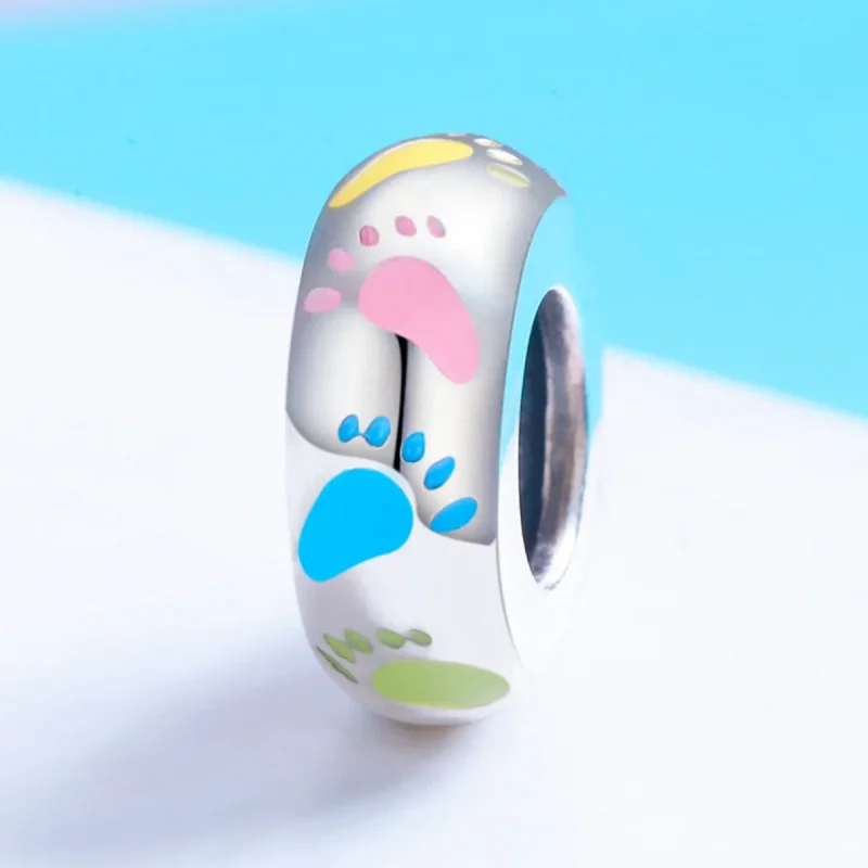 (kép) PANDORA típusú kis láb spacer charm - SCC752 - Megtekintés 2