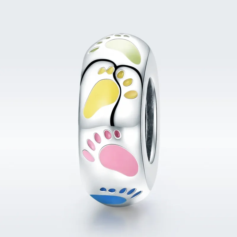 (kép) PANDORA típusú kis láb spacer charm - SCC752 - Megtekintés 3