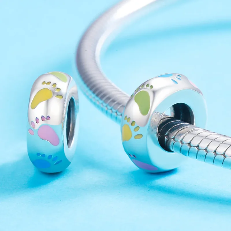 (kép) PANDORA típusú kis láb spacer charm - SCC752 - Megtekintés 4