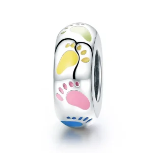 (kép) PANDORA típusú kis láb spacer charm - SCC752
