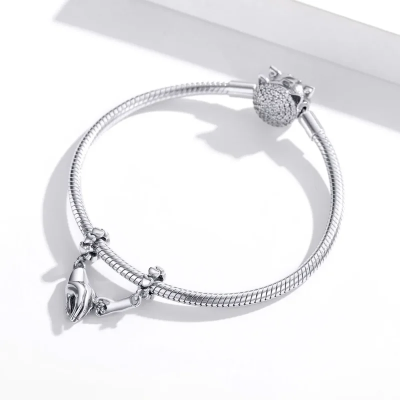 (kép) PANDORA típusú kéz a kézben spacer charm - SCC1700 - Megtekintés 3