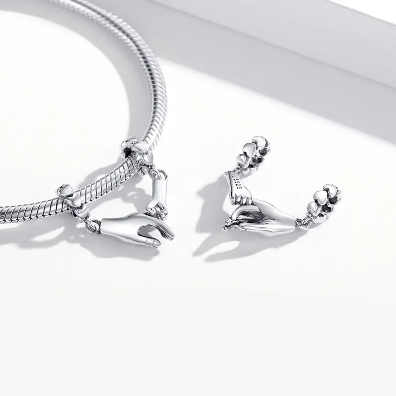 (kép) PANDORA típusú kéz a kézben spacer charm - SCC1700 - Megtekintés 4