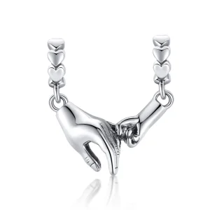 (kép) PANDORA típusú kéz a kézben spacer charm - SCC1700