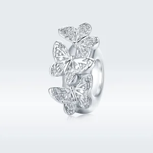 (kép) PANDORA típusú pillangó spacer charm - BSC120