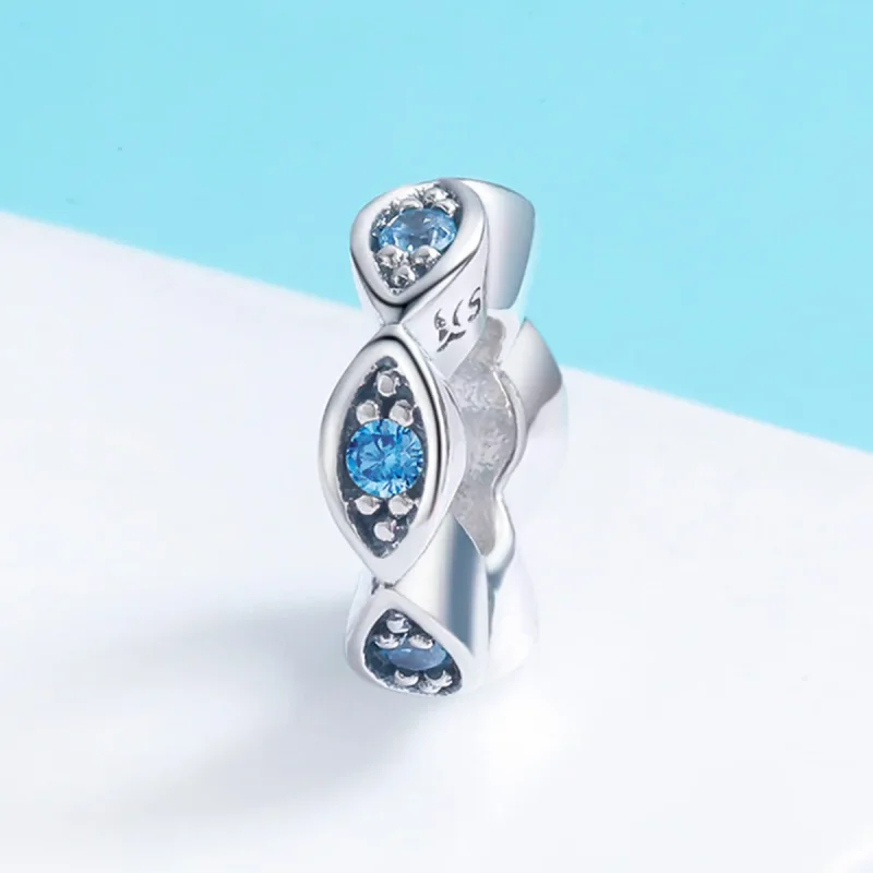 (kép) PANDORA típusú ragyogó szemek spacer charm - SCC513 - Megtekintés 3