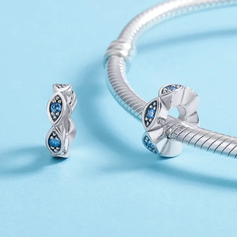 (kép) PANDORA típusú ragyogó szemek spacer charm - SCC513 - Megtekintés 5