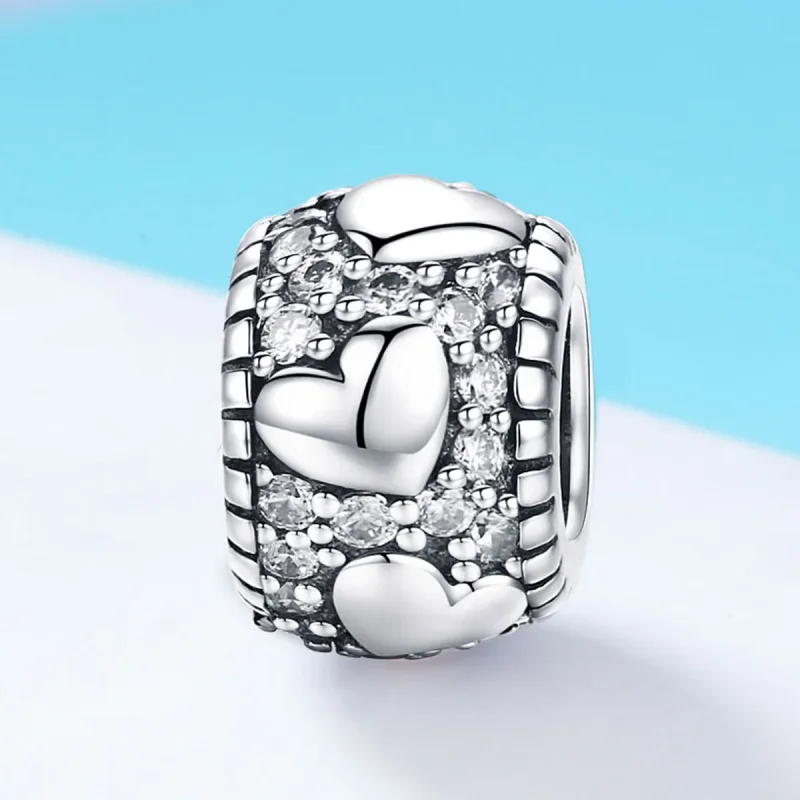 (kép) PANDORA típusú ragyogj a szívemben spacer charm - SCC798 - Megtekintés 2