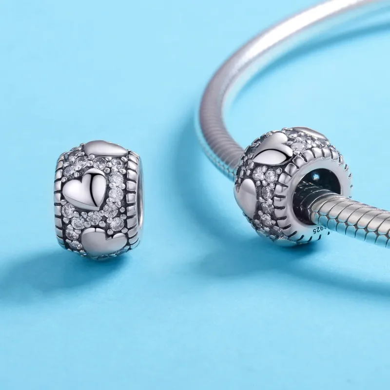 (kép) PANDORA típusú ragyogj a szívemben spacer charm - SCC798 - Megtekintés 3