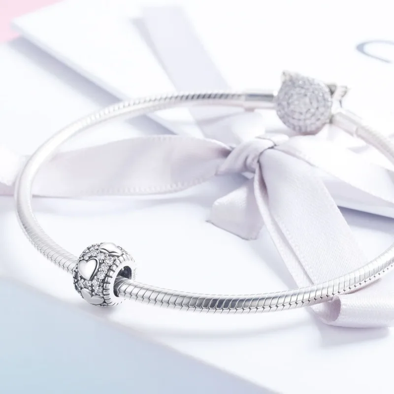 (kép) PANDORA típusú ragyogj a szívemben spacer charm - SCC798 - Megtekintés 4