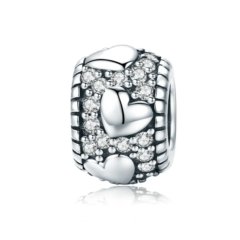 (kép) PANDORA típusú ragyogj a szívemben spacer charm - SCC798