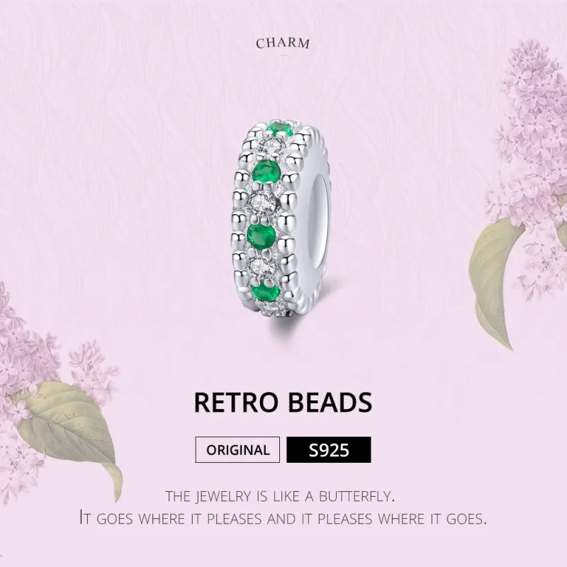 (kép) PANDORA típusú retro spacer charm - BSC185 - Megtekintés 6