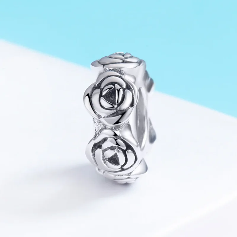 (kép) PANDORA típusú rózsakoszorú spacer charm - SCC596 - Megtekintés 3
