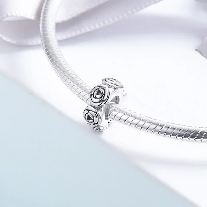 (kép) PANDORA típusú rózsakoszorú spacer charm - SCC596 - Megtekintés 4