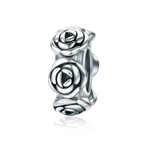 (kép) PANDORA típusú rózsakoszorú spacer charm - SCC596