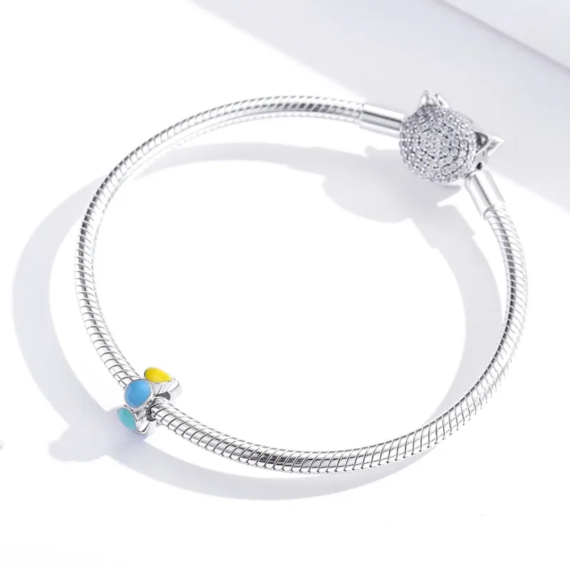 (kép) PANDORA típusú szivárvány buborék spacer charm - SCC1555 - Megtekintés 2