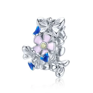 (kép) PANDORA típusú színes kert spacer charm - BSC288