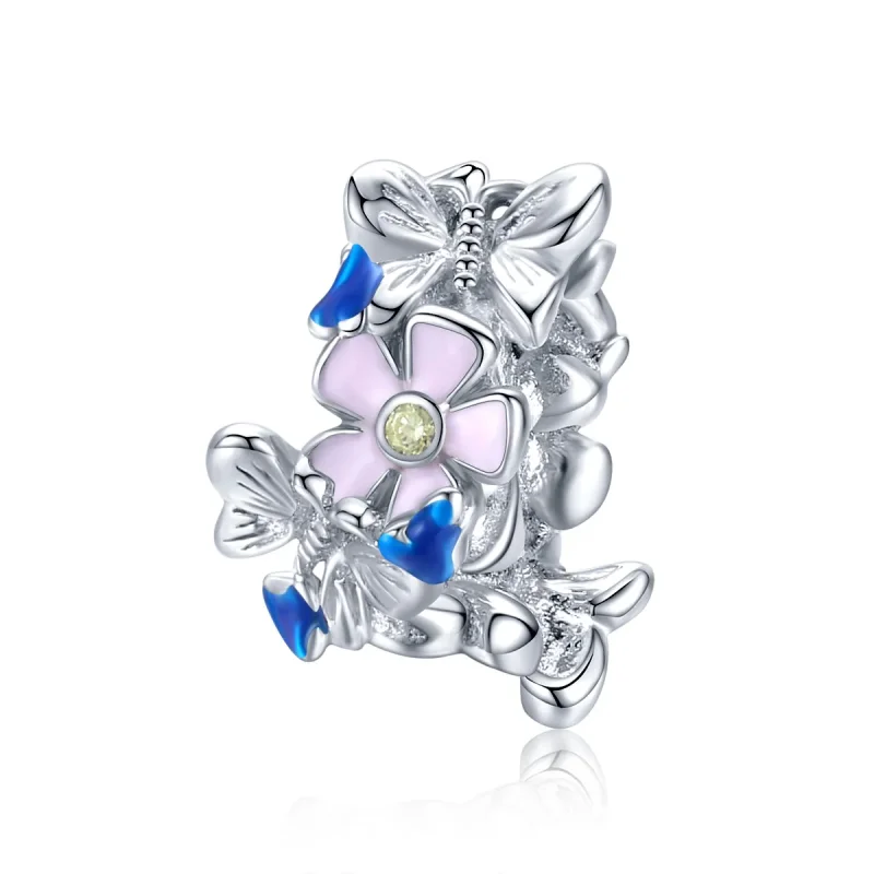 (kép) PANDORA típusú színes kert spacer charm - BSC288