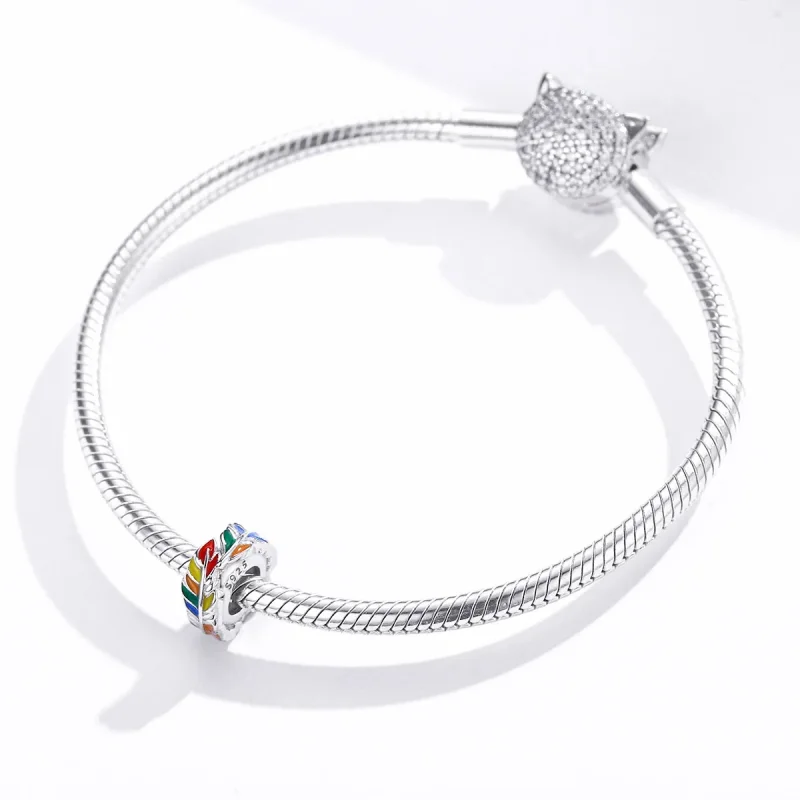 (kép) PANDORA típusú színes toll spacer charm - BSC305 - Megtekintés 3