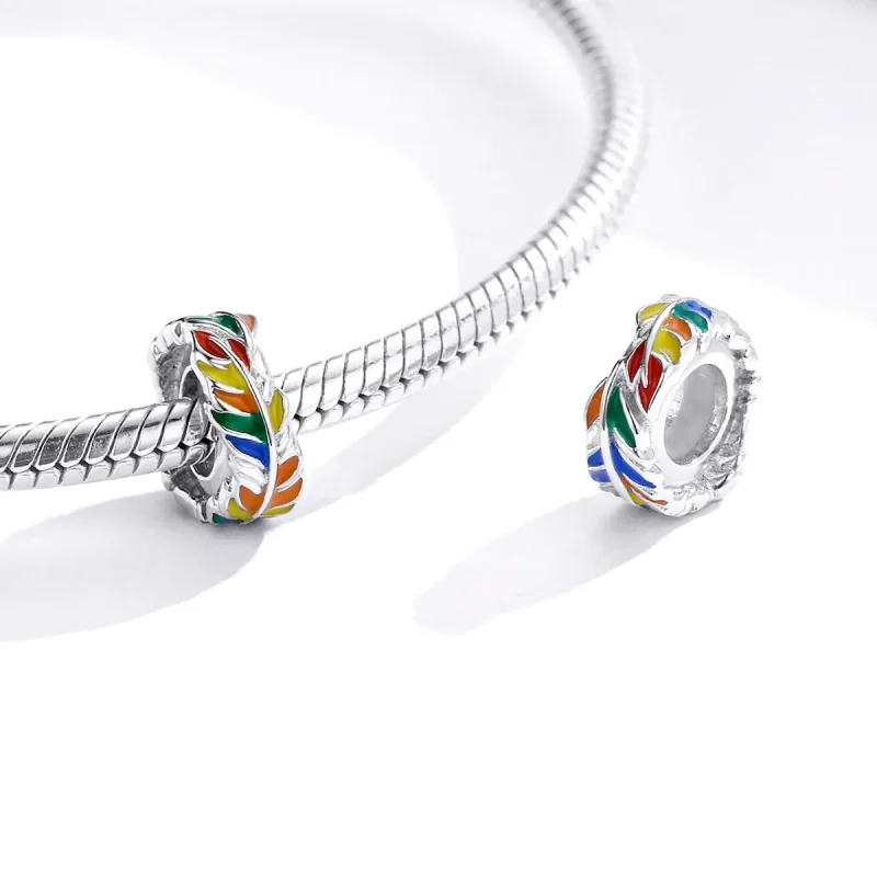 (kép) PANDORA típusú színes toll spacer charm - BSC305 - Megtekintés 4