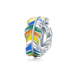 (kép) PANDORA típusú színes toll spacer charm - BSC305