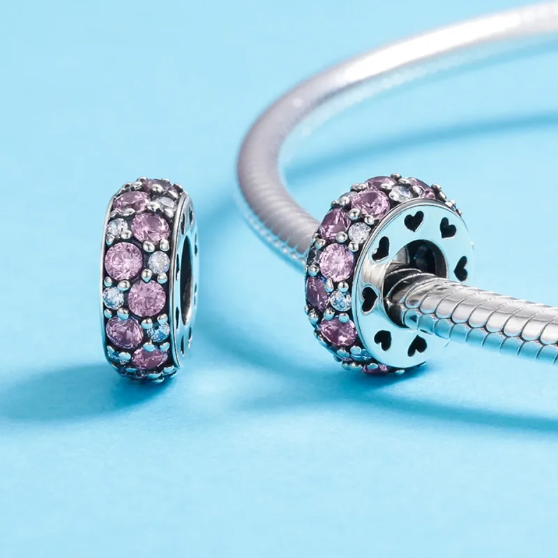 (kép) PANDORA típusú szív spacer charm - SCC635 - Megtekintés 4