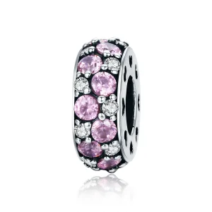 (kép) PANDORA típusú szív spacer charm - SCC635
