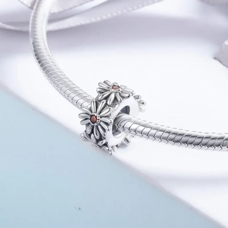 (kép) PANDORA típusú százszorszép koszorú spacer charm - SCC598 - Megtekintés 4