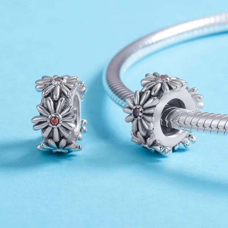 (kép) PANDORA típusú százszorszép koszorú spacer charm - SCC598 - Megtekintés 5