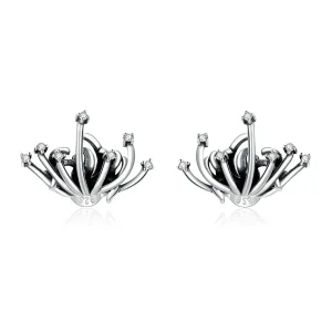 PANDORA típusú Bana gombfülbevalók - SCE940 (kép) PANDORA típusú Bana gombfülbevalók - SCE940