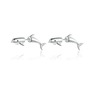 PANDORA típusú Delfin gombfülbevalók - BSE184 (kép) PANDORA típusú Delfin gombfülbevalók - BSE184