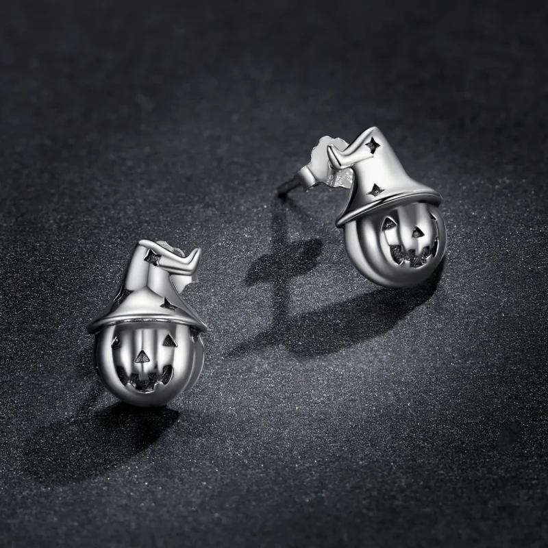 (kép) PANDORA típusú Halloween tök gombfülbevalók - BSE537 - Megtekintés 5