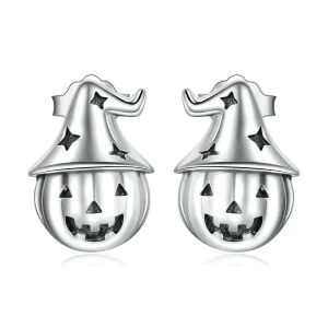 PANDORA típusú Halloween tök gombfülbevalók - BSE537 (kép) PANDORA típusú Halloween tök gombfülbevalók - BSE537