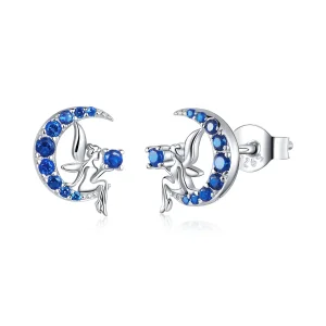 PANDORA típusú Holdtündér gombfülbevalók - BSE376 (kép) PANDORA típusú Holdtündér gombfülbevalók - BSE376