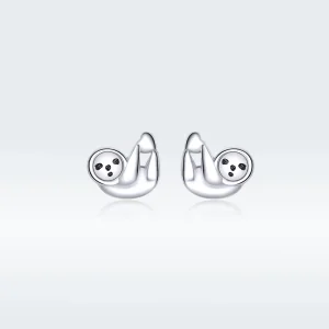 PANDORA típusú Kis lajhár gombfülbevalók - BSE303 (kép) PANDORA típusú Kis lajhár gombfülbevalók - BSE303