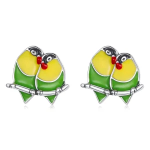 PANDORA típusú Két Orioles gombfülbevalók - SCE1278 (kép) PANDORA típusú Két Orioles gombfülbevalók - SCE1278