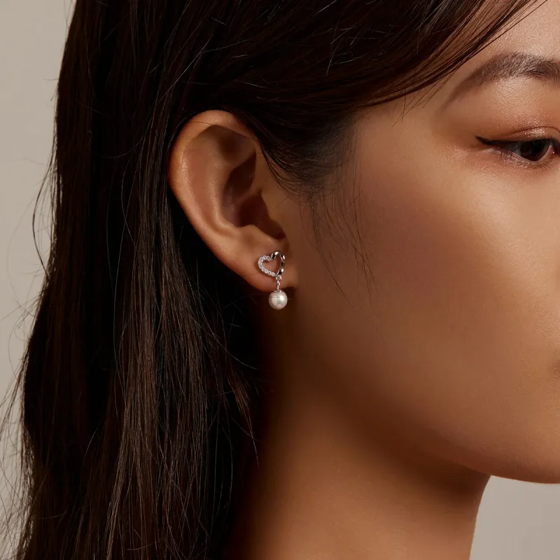 (kép) PANDORA típusú Love Shell gyöngyök - elegáns gombfülbevalók - BSE552 - Megtekintés 7