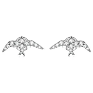 PANDORA típusú Mini fecske gombfülbevalók - BSE594 (kép) PANDORA típusú Mini fecske gombfülbevalók - BSE594