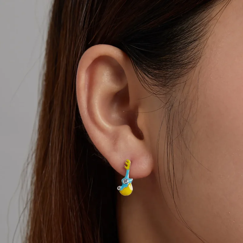 (kép) PANDORA típusú Mini gitár gombfülbevalók - SCE1217 - Megtekintés 4