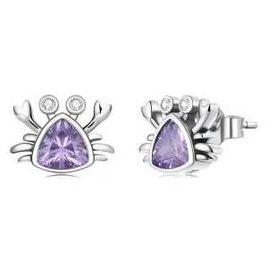 PANDORA típusú Mini rák gombfülbevalók - BSE572 (kép) PANDORA típusú Mini rák gombfülbevalók - BSE572