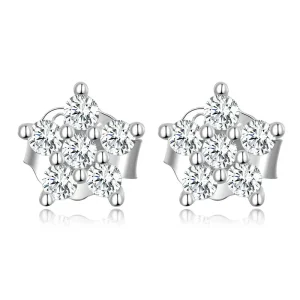 PANDORA típusú Mini virág gombfülbevalók - BSE598-A (kép) PANDORA típusú Mini virág gombfülbevalók - BSE598-A