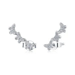 PANDORA típusú Pillangó repül gombfülbevalók - BSE377 (kép) PANDORA típusú Pillangó repül gombfülbevalók - BSE377