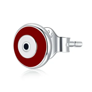 PANDORA típusú Ördögszem gombfülbevalók - SCE1207-RD (kép) PANDORA típusú Ördögszem gombfülbevalók - SCE1207-RD