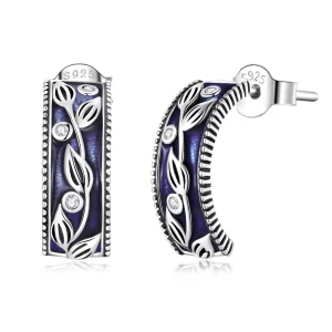 PANDORA típusú Retro minta gombfülbevalók - SCE1415 (kép) PANDORA típusú Retro minta gombfülbevalók - SCE1415