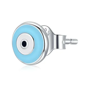 PANDORA típusú Őrző szem gombfülbevalók - SCE1207-LB (kép) PANDORA típusú Őrző szem gombfülbevalók - SCE1207-LB