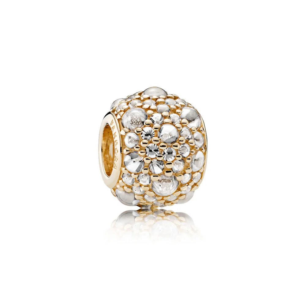 pandora 14 karátos arany charm csillámló vízcseppek